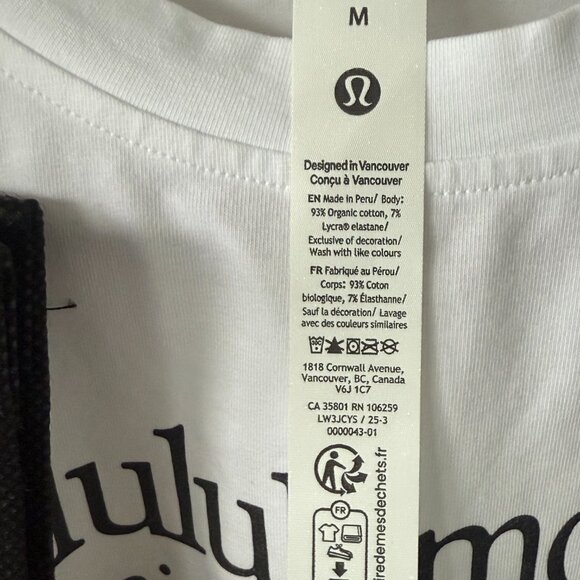 Lululemon NWT Organic Cotton Baby Tee - Picture 6 of 7